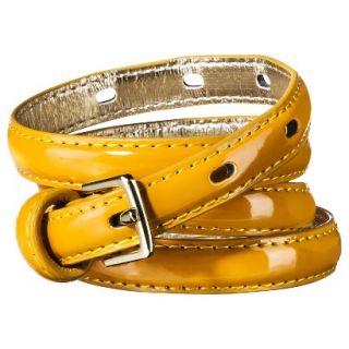 Merona Patent Mustard Belt   Yellow S
