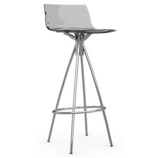 Calligaris LEau Stool CS/1270_P Finish Chromed, Seat Color Transparent Smo