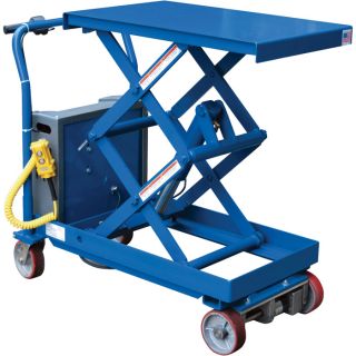 Vestil Traction Drive Electric Hydraulic Elevating Cart   2000 Lb. Capacity, 40