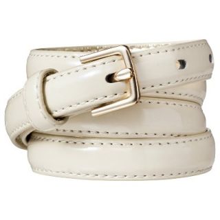 Merona Cream Color Skinny Belt   XXL