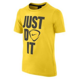 Nike Academy Just Do It Boys Soccer T Shirt   Tour Yellow