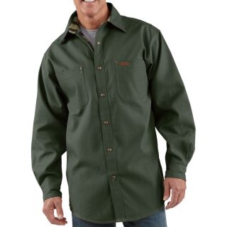 Carhartt Canvas Shirt Jacket   Moss, 4XL, Model S296