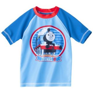 Thomas the Tank Engine Toddler Boys Short Sleeve Rashguard   Blue 2T