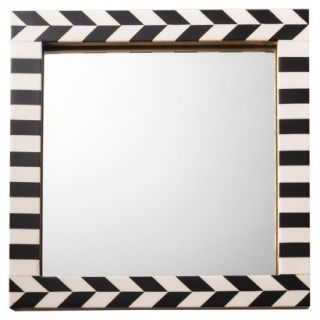 10 Mirrors Threshold Herringbone Mirror Black/Ivory