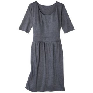 Merona Womens Plus Size Elbow Sleeve Ponte Dress   Gray 3