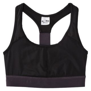 C9 by Champion Womens Compression Bra With Mesh   Limo Black L