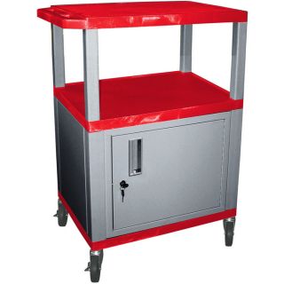 Wilson Tuffy Utility Cart with Locking Cabinet   300 Lb. Capacity, 34 Inch H,