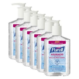 Purell Advanced Hand Sanitizer Refereshing Gel   8 fl oz (6 Pack)
