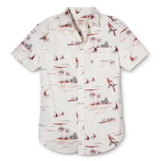 Mossimo Supply Co. Mens Tropical Print Short Sleeve Button Down S