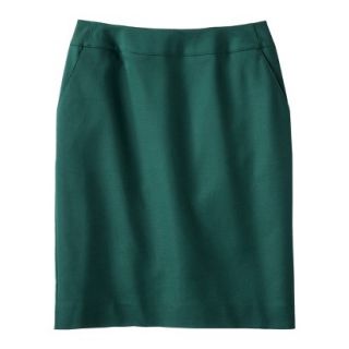 Merona Womens Doubleweave Pencil Skirt   Green Marker   12
