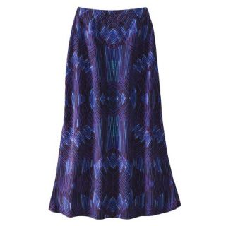 Mossimo Womens Side Slit Maxi Skirt   Deco Print L