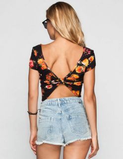 Tropic Floral Womens Crop Top Multi In Sizes Medium, Small, Large, X 