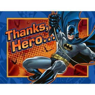 Batman Heroes and Villains Thank You Notes