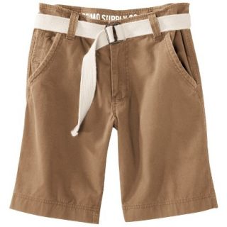 Mossimo Supply Co. Mens Belted Flat Front Shorts   Alamo Brown 30