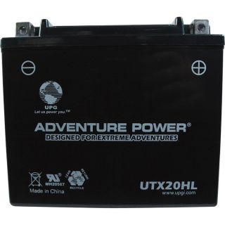 UPG Sealed Motorcycle Battery   12V, 18 Amps, Model UTX20HL