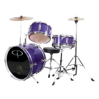 GP Percussion GP50 3 pc. Complete Junior Drum Set   Metallic Purple