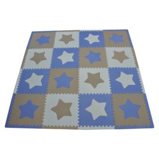 Tadpole Mat 16 Piece   Stars (Blue/Brown)