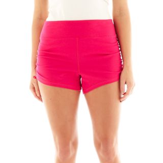 City Streets Ruched Shorts, Pink, Womens