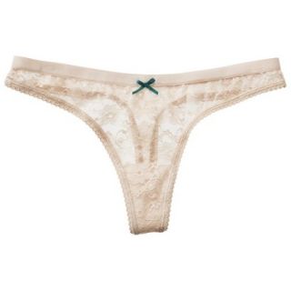 Xhilaration Juniors All Over Lace Thong   Mochachino L