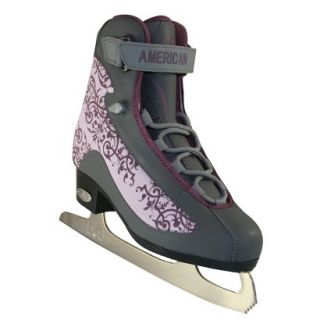 American Ladies Softboot Figure Skate   Grey and Plum (9)