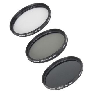 Bower 5 Piece Digital Filter Kit 52mm for SLR Cameras   Clear/Black (VFK52C)