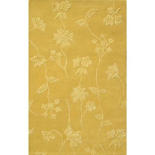 Florence Light Gold Wool Area Rug (5 X 8)
