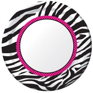 Pink Zebra Boutique Dinner Plates