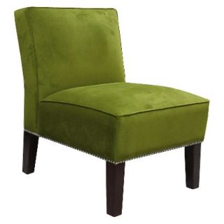 Skyline Armless Upholstered Chair Armless Upholstered Chair   Green/Silver