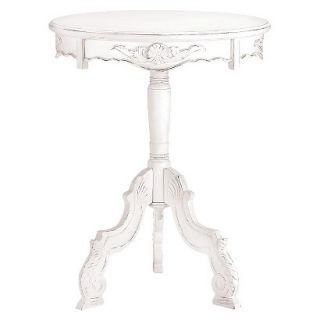 Standalone Tables Baroque Rotunda Accent Table   White