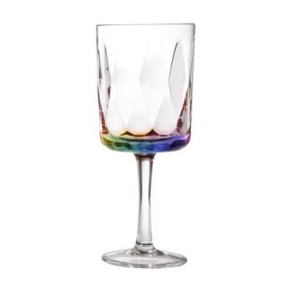 Acrylic Wine Glasses Set of 4   Rainbow