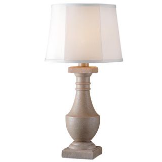 Fonyo 31 inch High With Coquina Finish And Cream Tappered Drum Outdoor Table Lamp