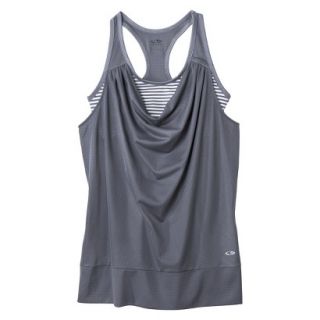C9 by Champion Womens Cowl Neck Layered Tank   Military Blue S