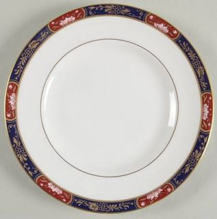 Royal Worcester Prince Regent Salad Plate, Fine China Dinnerware   Bone,Cobalt&B