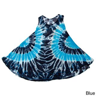 Ingear Fashions Ingear Girls Embroidered Tie dye Dress Blue Size 3T