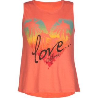 Love Tropical Girls Tank Coral In Sizes X Small, Small, Medium, Large