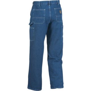 Carhartt Washed Denim Work Dungaree   Deep Stone, 42 Inch Waist x 32 Inch