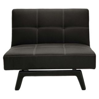 Armless Upholstered Chair Contemporary Armless Chair   Black
