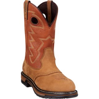 Rocky 11 Inch Branson Saddle Roper Waterproof Western Boot   Brown, Size 11,