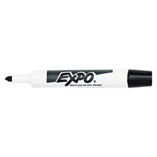 EXPO Bullet Tip Dry Erase Marker   Black(12 Per Set)