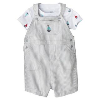 Just One YouMade by Carters Newborn Boys Shortall Set   Grey/White 24 M
