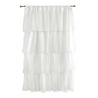 Tadpoles Tulle Curtain Panel   White (63)