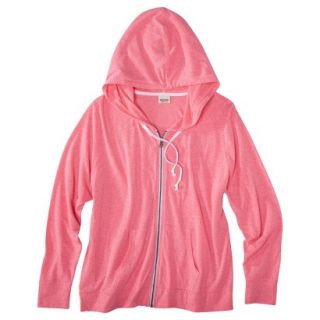 Mossimo Supply Co. Juniors Plus Size Long  Sleeve Hooded Top   Pink 1
