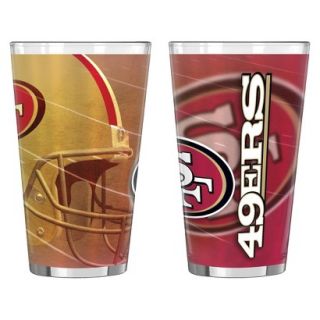 Boelter Brands NFL 2 Pack San Francisco 49ers Shadow Style Pint Glass  