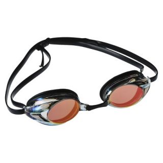 Speedo Adult Record Breaker Mirrored Goggle   Black & Clear