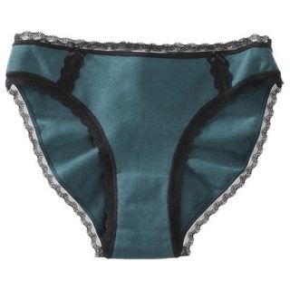 Gilligan & OMalley Womens Cotton With Lace Bikini   Adventure Teal XS