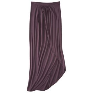 Mossimo Womens Wrap Front Maxi Skirt   Berry Lacquer XS