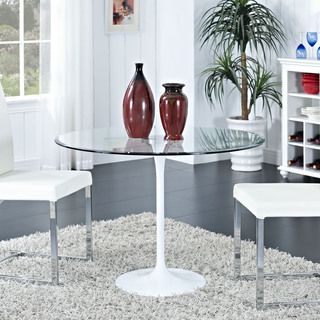 Circuit Aluminum And Clear Glass Dining Table