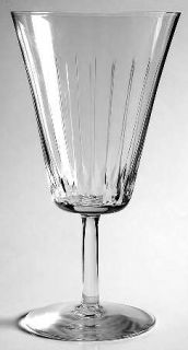 Unknown Crystal Unk7188 Water Goblet   Clear,Vertical Cut,Smooth Stem