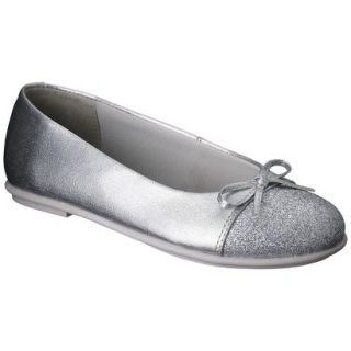 Girls Rachel Shoes Gemini Patent Dress Shoe   Metallic Silver 5