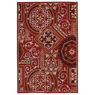 Felicity Red Hand Tufted Wool Rug (96 X 130)